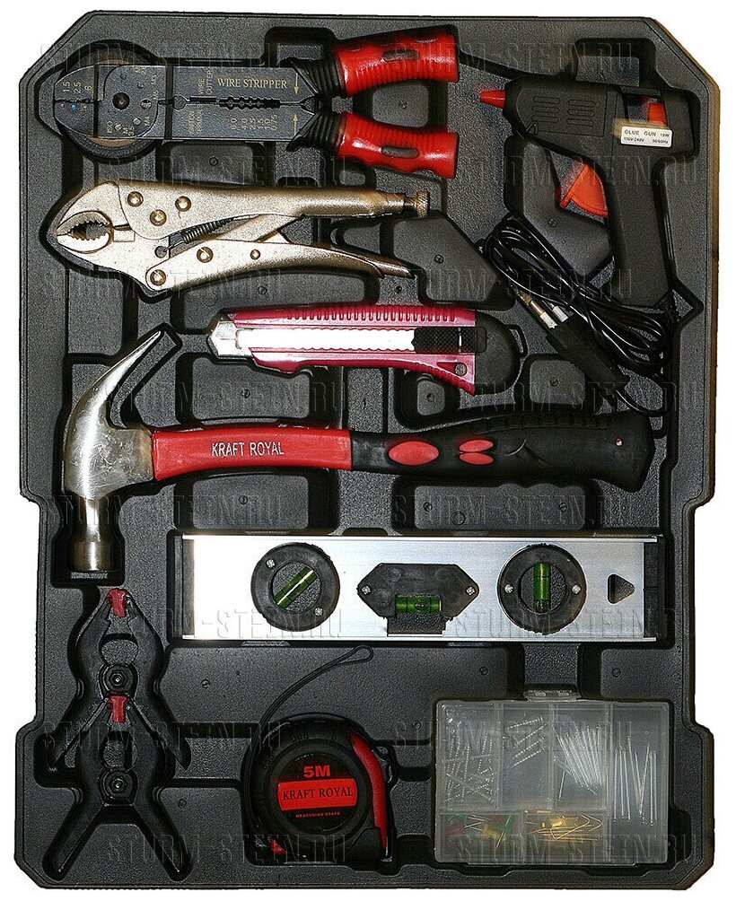 Набор инструментов в чемодане с трещоткой 188 предметов KRAFTTECHNIK KT-11188RSBGS - фотография № 6