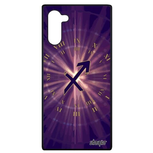 фото Простой чехол на телефон // galaxy note 10 // "гороскоп стрелец" созвездие каллиграфия, utaupia, фиолетовый