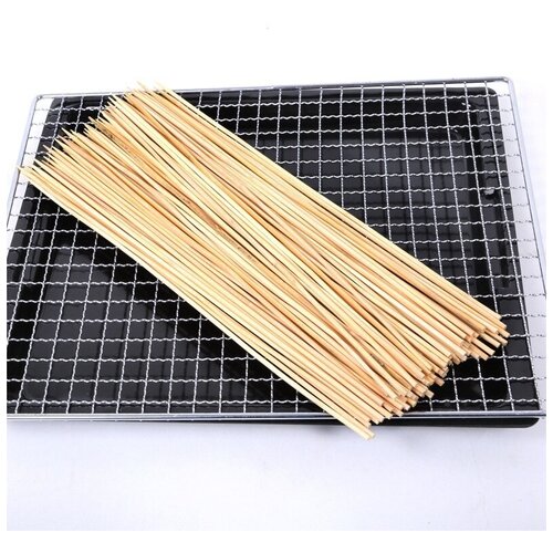 Шпажки-шампуры для шашлыка бамбуковые, 30 см (100 шт) шпажки шампуры unitype для шашлыка бамбуковые 300 мм 10 шт