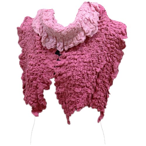 Шарф Crystel Eden,140х25 см, розовый шарф crystel eden хлопок с бахромой 190х55 см розовый