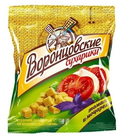 Сухарики "Воронцовские" 40г. 28шт Томат с Сыром