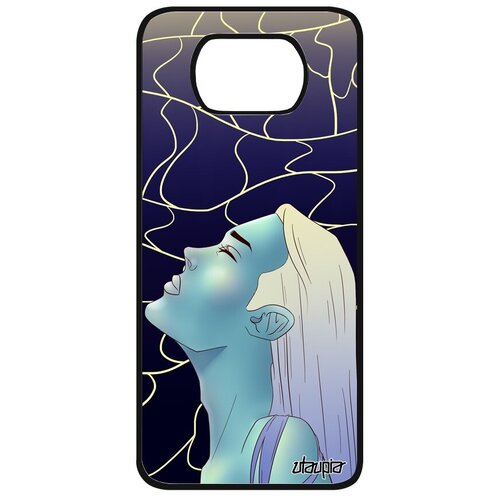 фото Ударопрочный чехол для телефона // xiaomi poco x3 pro // "надежда" девушка тишина, utaupia, белый