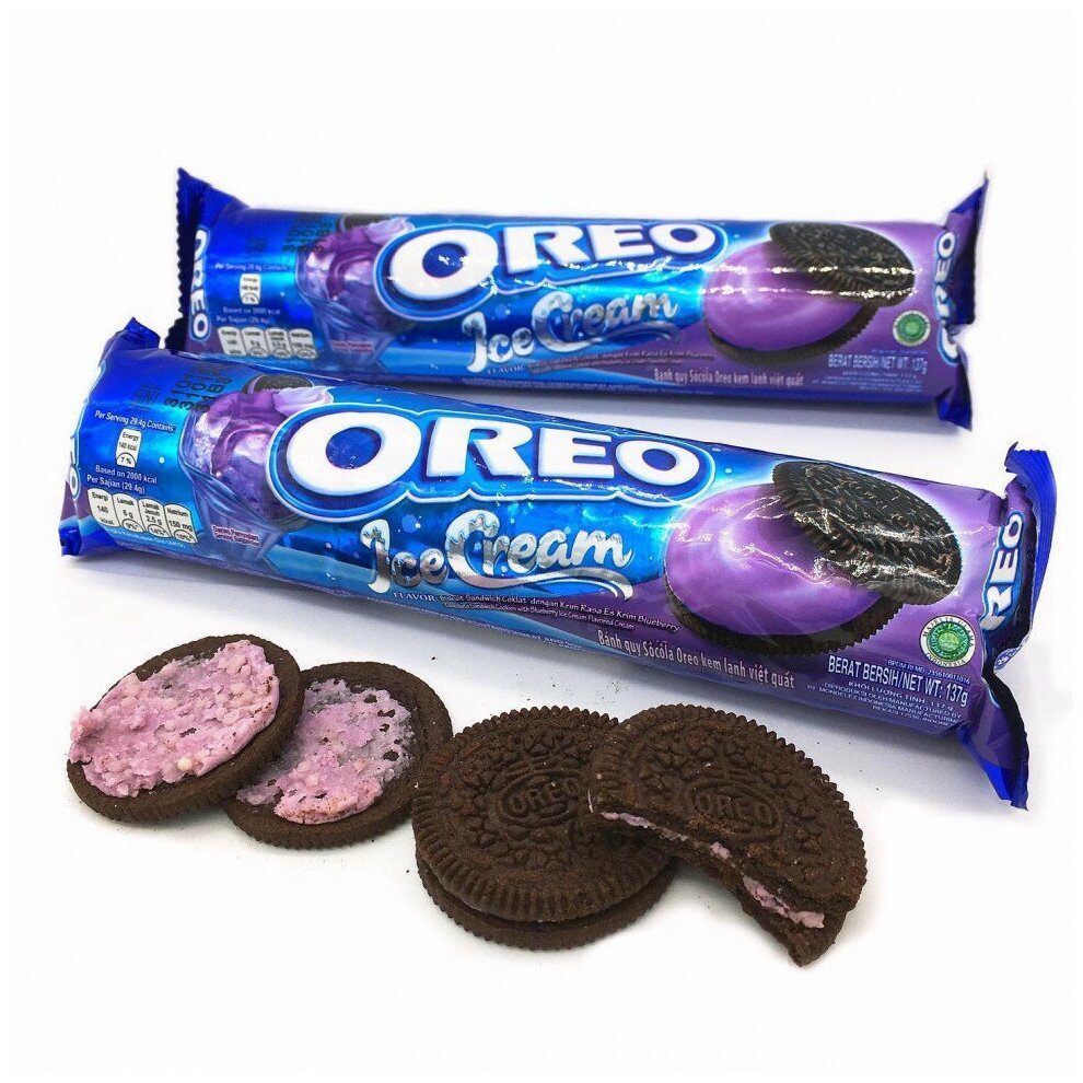 Печенье Oreo Черничное мороженое, 137 г - фотография № 2