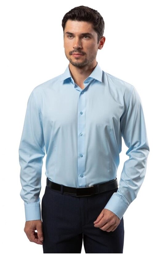 Рубашка GroStyle, размер 46/182, голубой