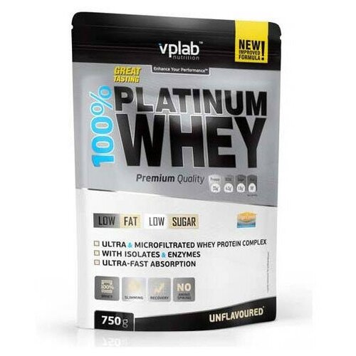 VP Laboratory 100% Platinum Whey 750 г (белый шоколад малина)