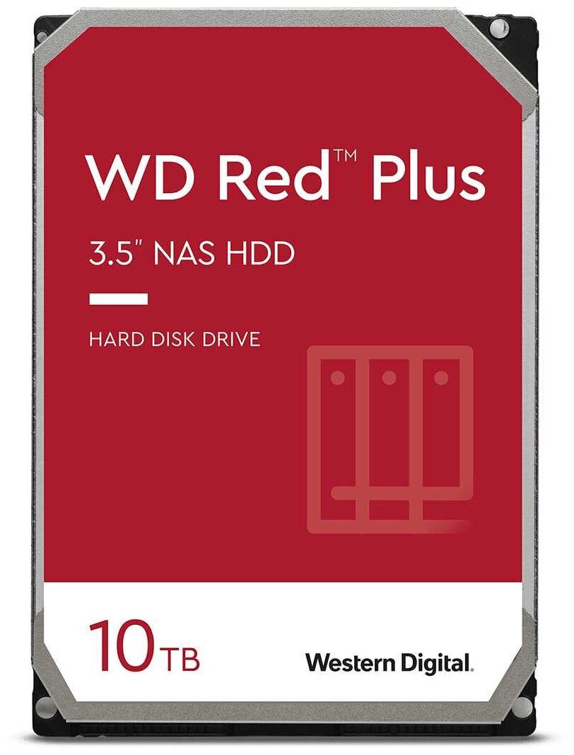 Жесткий диск WD SATA-III 10Tb NAS Red Plus 7200rpm 256Mb 35 WD101EFBX