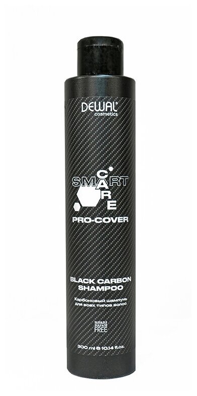 Карбоновый шампунь для всех типов волос SMART CARE PRO-COVER Black Carbon Shampoo, 300 мл DEWAL Cosmetics MR-DCP20501