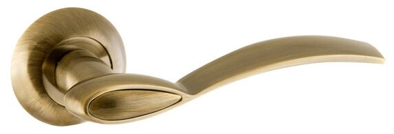 Ручка дверная межкомнатная на круглой розетке раздельная FENIX ZR ABG-6 бронза