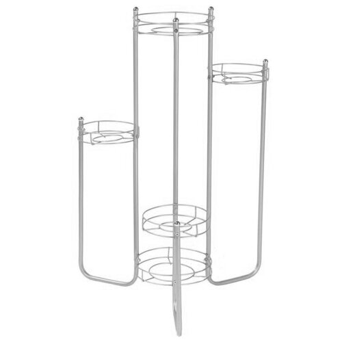 Подставка металлическая для цветов напольная 5 секций, серый антик, Kapelanczyk.