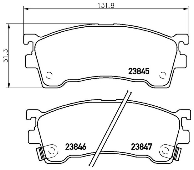 Колодки дисковые передние для mazda 626 1.8-2.0d 87-90, ford probe 2.2gt 88-92 Nisshinbo NP5003