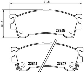 Дисковые тормозные колодки передние NISSHINBO NP5003 для Ford, Haima, Mazda (4 шт.)