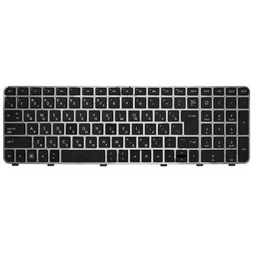 Клавиатура для ноутбука HP Pavilion HP DV6-6000 DV6-6100 Series Г-образный Enter Черная с серой рамкой PN V122630BS1 1800₽