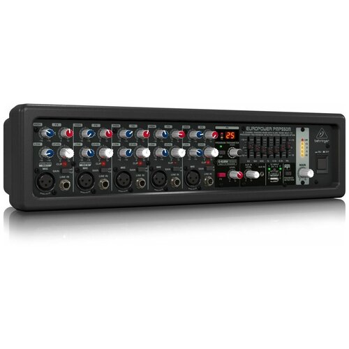 Behringer PMP550M микшер-усилитель 500Вт•4Ом, 5 мик./лин.- каналов, процессор KLARK TEKNIK, FBQ анти-фидбэк директ бокс klark teknik dn100 v2