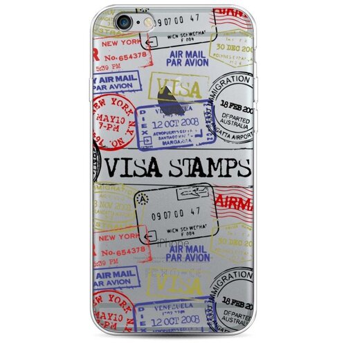 фото Силиконовый чехол "самолет путешествий" на apple iphone 6s / айфон 6s case place