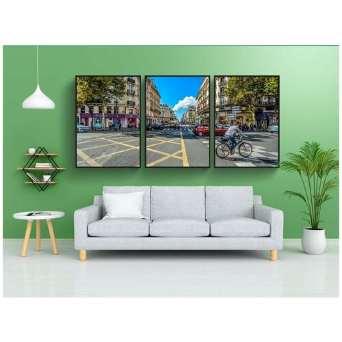 фото Набор модулных постеров для интерьера "проложить, линия, небо" 60x90 см. в тубусе, без рамки lotsprints