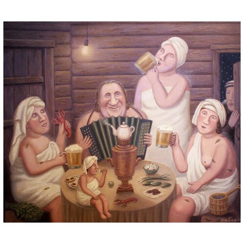 Интерьерная картина-обогреватель WarmART В бане - Владимир Любаров 60х100 см 600000₽