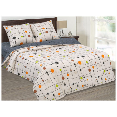 Комплект постельного белья с покрывалом Электра 2-x спальный, Поплин, наволочки 70x70