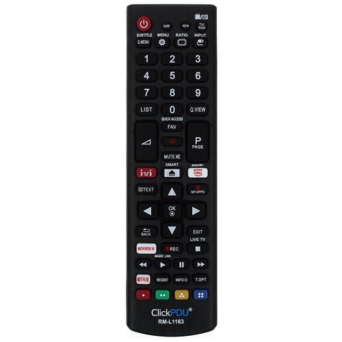 фото Пульт ду clickpdu rm-l1163 для lg 3d tv lcd (akb75095312) ivi, черный