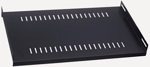 Изображение товара Полка стационарная (48,5*31 см) для телекоммуникационных шкафов и монтажных стоек, черная, WT-2077A-B