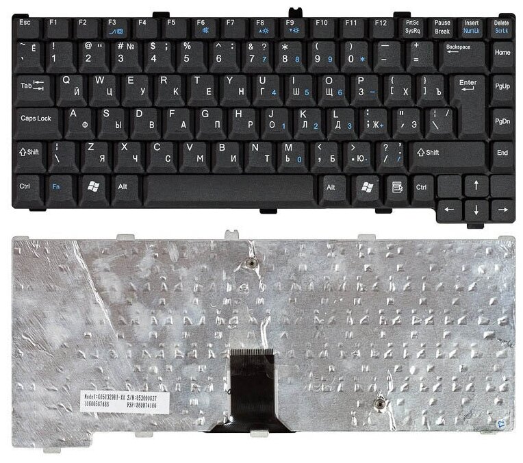 Клавиатура для ноутбука Fujitsu-Siemens Amilo M6100 черная 2520₽