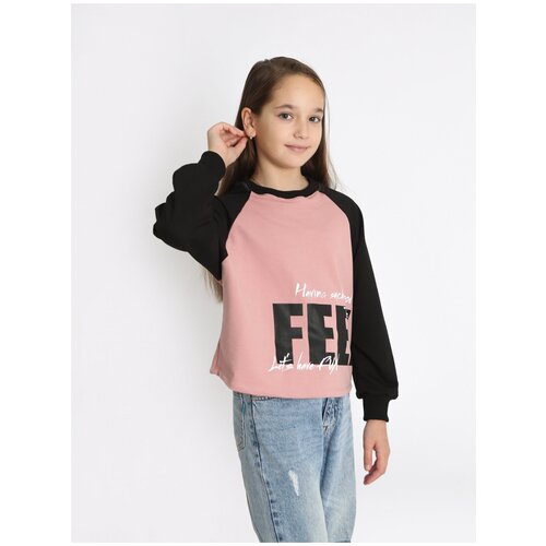 фото Krutto джемпер роуз/девочки/подростки/для девочек/повседневная одежда/лонгслив для девочки/худи (р. 140)