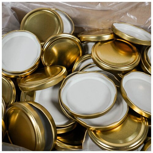 Комплект крышек «Елабужские крышки» Twist-off III-82, 300 шт. для автоклавирования золотистые (Елабужские крышки)