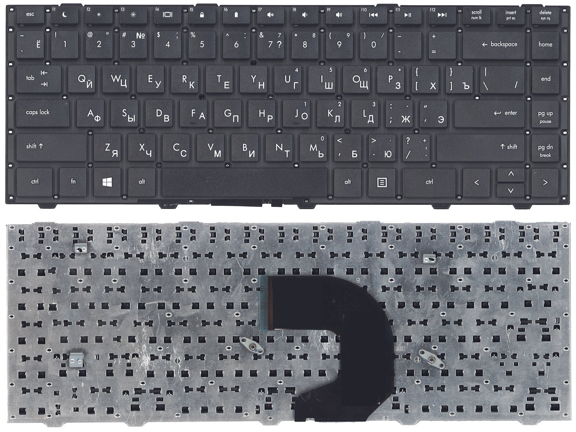 Клавиатура для ноутбука HP Probook 4440S 4441S черная без рамки