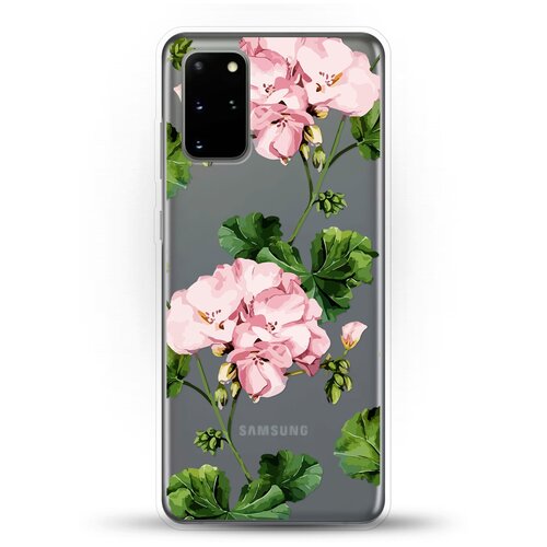 фото Силиконовый чехол розовые цветы на samsung galaxy s20+ andy & paul