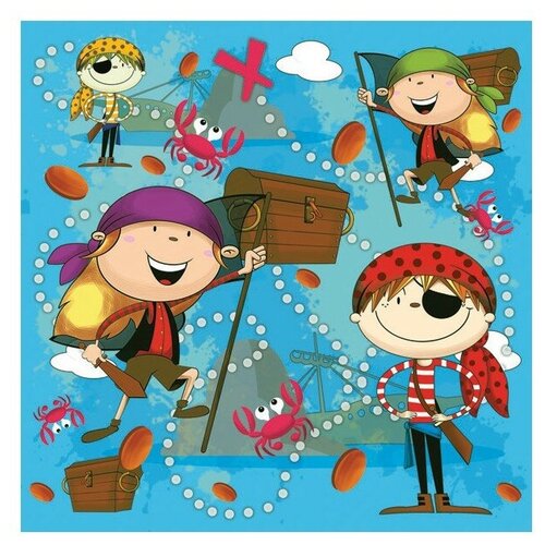 Салфетки сервиров.Daisy Дети пираты, 33х33х3сл., 20шт