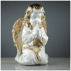Статуэтка "Ангел", бело-золотая, 45 см
