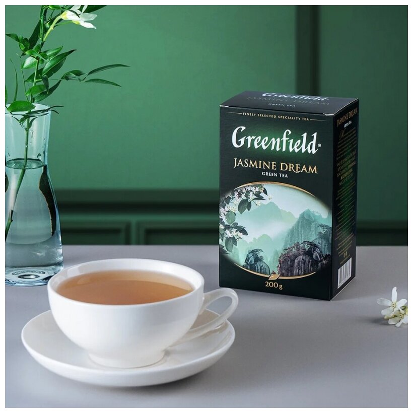 Чай зеленый листовой Greenfield Jasmine Dream, 200 г - фотография № 5