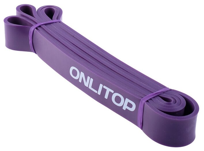 Эспандер ONLITOP, ленточный, многофункциональный, нагрузка 15-40 кг, размер 208 х 3,2 х 0,5 см, цвет фиолетовый