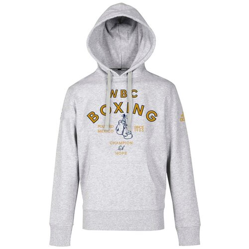фото Толстовка с капюшоном (худи) hoody wbc boxing gloves серая (размер m) adidas