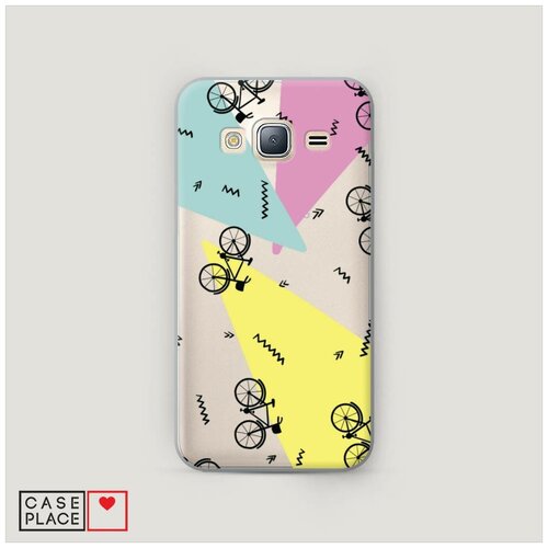 фото Чехол пластиковый samsung galaxy j3 2016 велосипеды абстракция case place