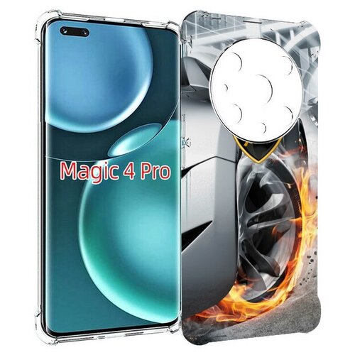 Чехол MyPads Ламборгини мужской для Honor Magic4 Pro / Magic4 Ultimate задняя-панель-накладка-бампер