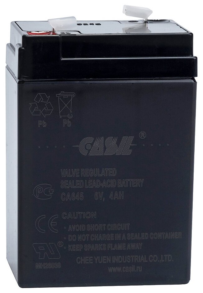 Свинцово-кислотный аккумулятор CASIL CA640 (6 В, 4.0 Ач)