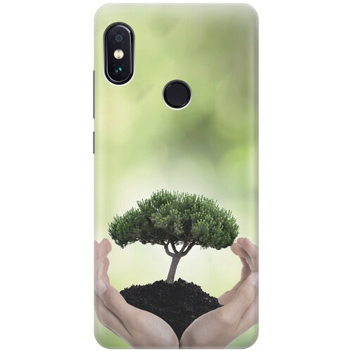 фото Силиконовый чехол на xiaomi redmi note 5 / note 5 pro / сяоми редми ноут 5 / ноут 5 про с принтом "оберегайте природу gosso