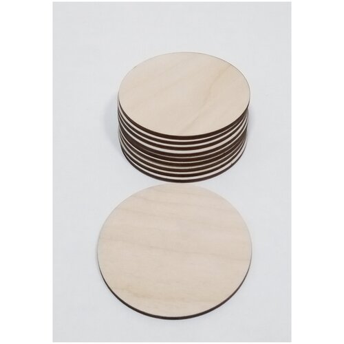 Деревянная заготовка для творчества Круг 80 мм. деревянные заготовки для творчества круг диаметр 6 см набор 10 штук декупаж