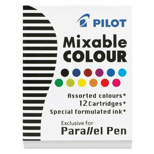 фото Набор чернильных картриджей pilot "parallel pen", 12 цветов
