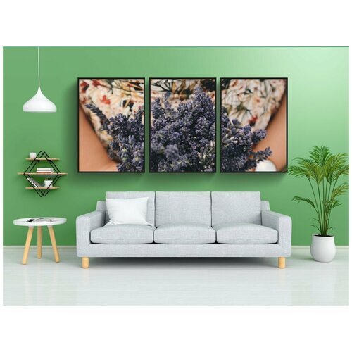 фото Набор модулных постеров для интерьера "часы, закрыть, женский пол" 60x90 см. в тубусе, без рамки lotsprints