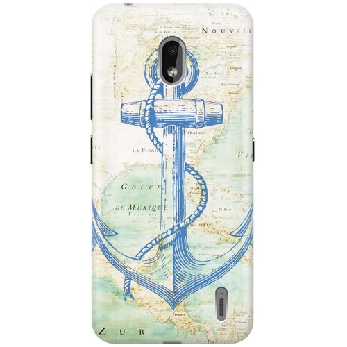фото Re:paчехол - накладка artcolor для nokia 2.2 с принтом "якорь на карте"
