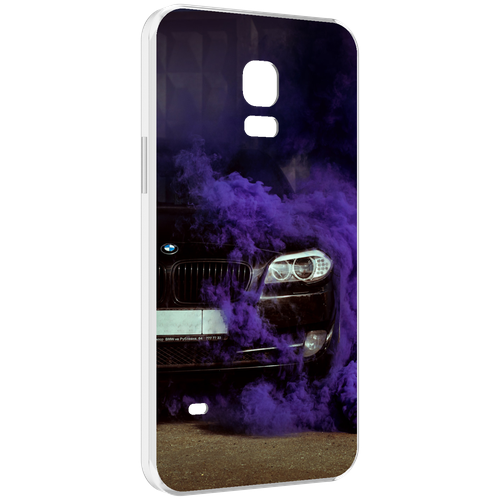 Чехол MyPads бмв-с-фиолетовым-дымом мужской для Samsung Galaxy S5 mini задняя-панель-накладка-бампер