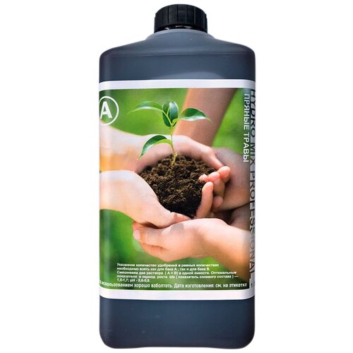 Удобрение для гидропоники для зеленых растений , пряных трав,салатов органо-минеральное с активаторами роста iGROWS A+B (комплект из 2 шт по 1,0 л )