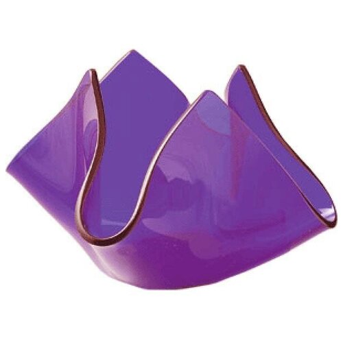 Подсвечник «Флауэ»;стекло;,H=106,L=185,B=177мм;фиолет.,прозр. COM- 3200492