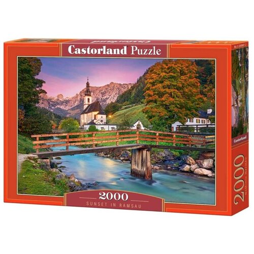 пазл castorland замок в заливе 2000 дет 16 Пазл Castorland Sunset in Ramsau, 2000 дет., разноцветный