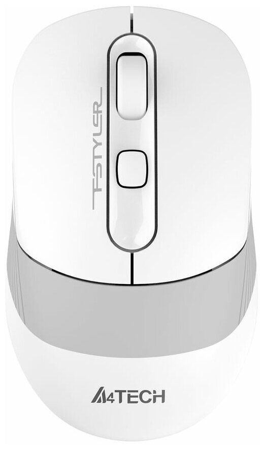 Мышь A4Tech Fstyler FB10C белыйсерый оптическая 2400dpi беспроводная BTRadio USB 4but