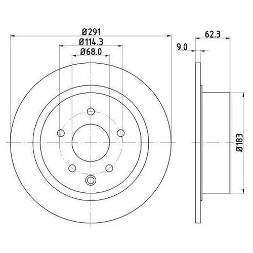 фото Диск тормозной | зад | nisshinbo арт. nd2034k