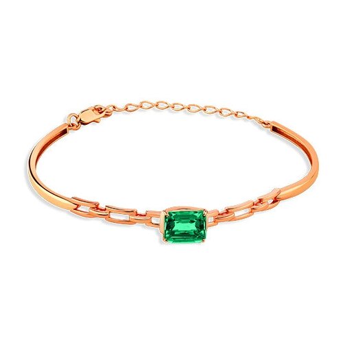 Браслет MAGIC STONES, красное золото, 585 проба, изумруд