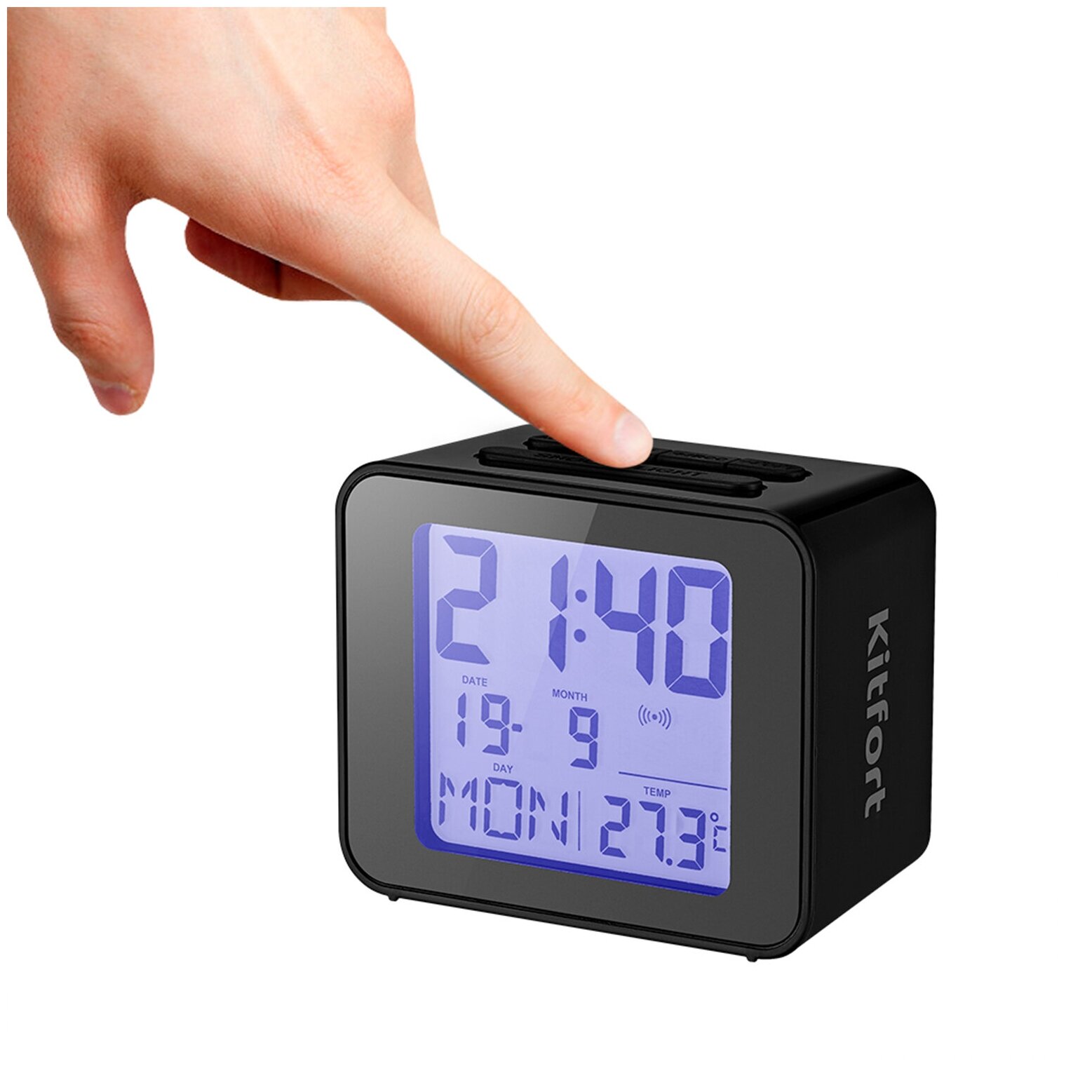 Часы с термометром Kitfort КТ-3303-1 черный - фото №4