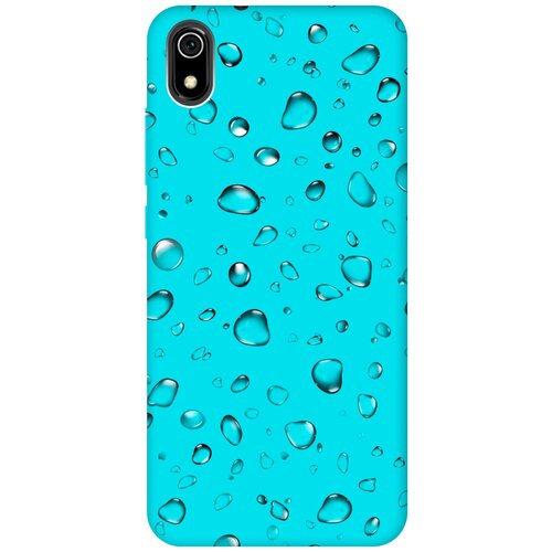 Матовый чехол Rain для Xiaomi Redmi 7A / Сяоми Редми 7А с 3D эффектом бирюзовый матовый чехол boxing для xiaomi redmi 7a сяоми редми 7а с эффектом блика черный